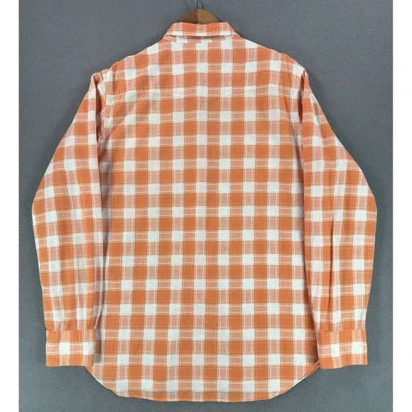 Polo Ralph Lauren Pearl Snap Shirt Large Orange Western Cowboy Saw Tooth Pocket - Picture 4 of 8
